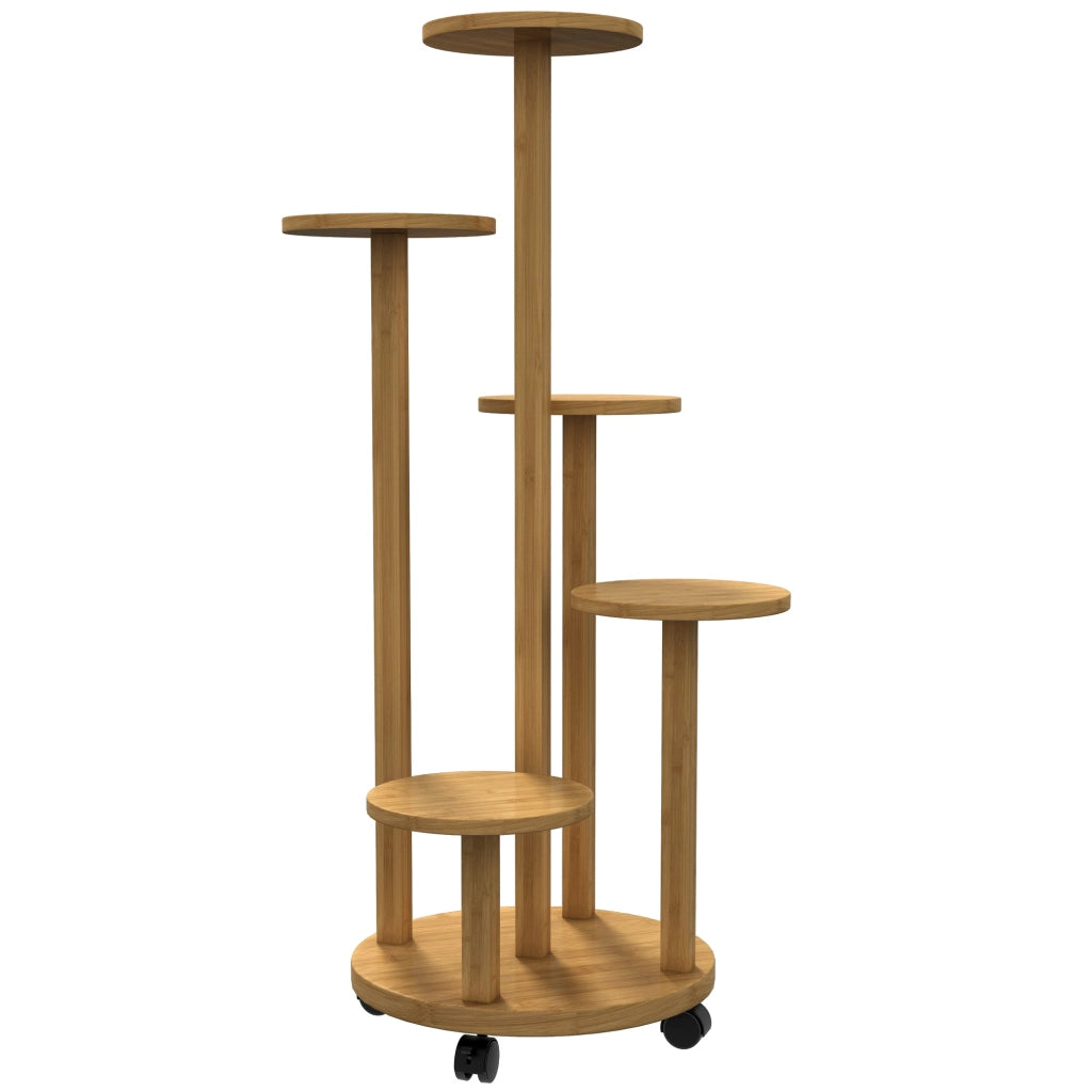 Etagere a piante in bamb¨´ 5 livelli ¨C zephmum ¨C legno naturale