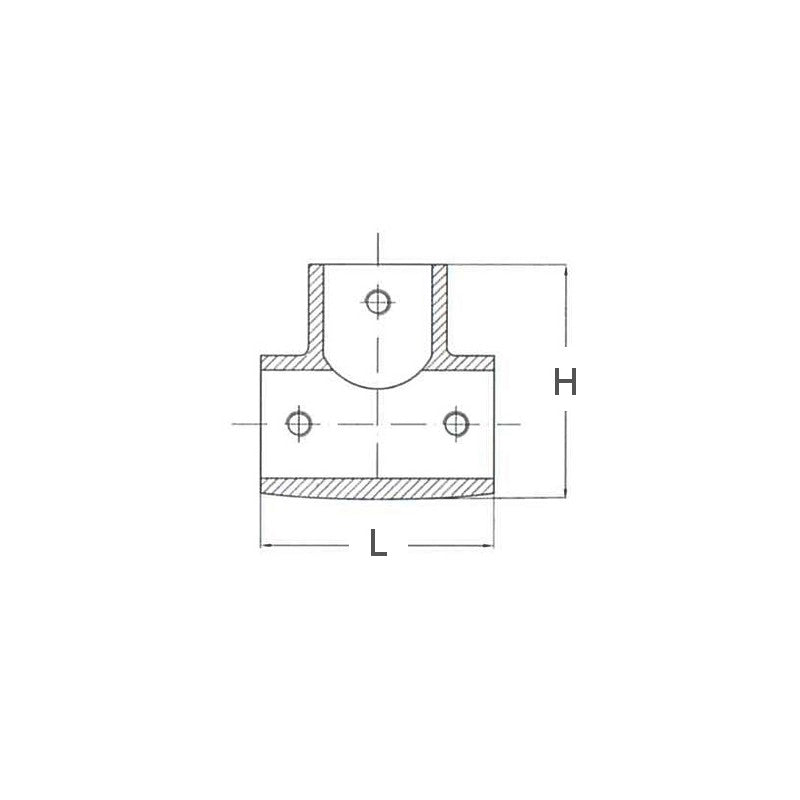 TEE INOX 90° Ø MM.25