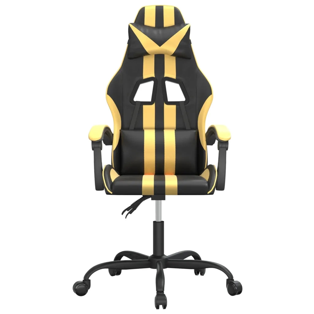 Sedia da Gaming Nera e Oro in Similpelle cod mxl 58694