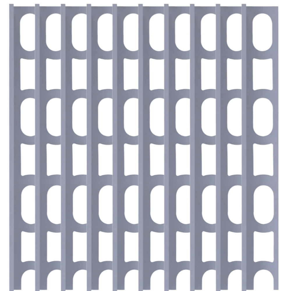 Profili in alluminio verniciato colore 127 grigio artico a l per finitura parete proangle *** pezzi 10 pz, confezione 1