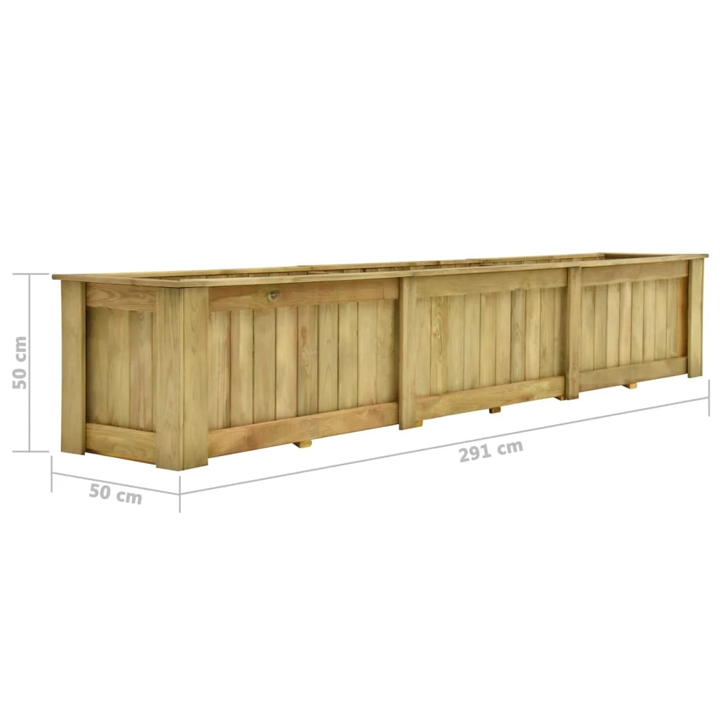 Fioriera rialzata 291 x 50 x 50 cm in legno di pino impregnato 02_0000846