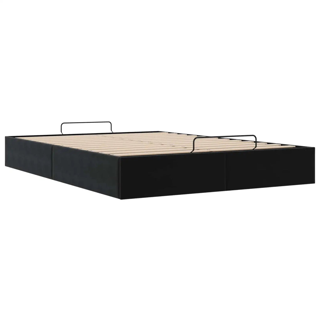 Letto ottomano Nero 153 x 203 cm Velluto 3403076