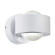 Applique Contemporanea Ono 2 Alluminio Bianco 2 Luci Led Integrato 2,5W