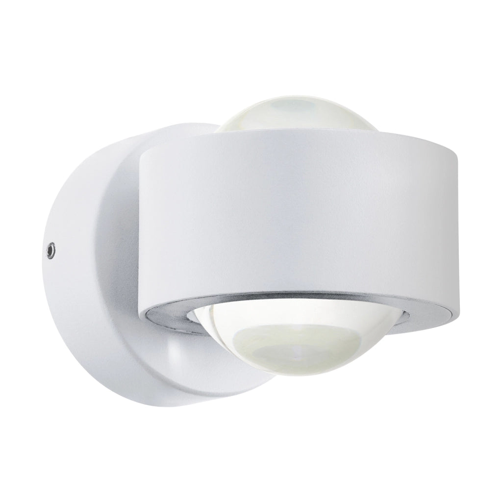 Applique Contemporanea Ono 2 Alluminio Bianco 2 Luci Led Integrato 2,5W