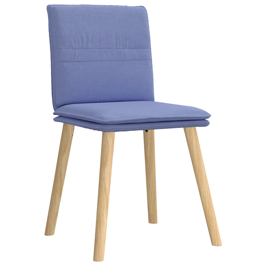 Sedie da Pranzo 4 pz | Sedie da cucina Blu Jeans in Tessuto