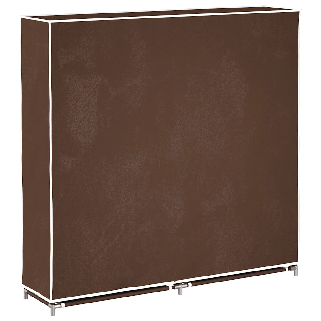 Scarpiera in Tessuto Richiudibile 115 x 28 x 110 cm Marrone 240494
