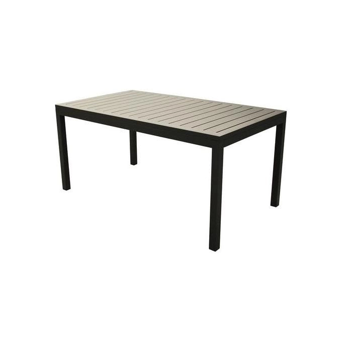 Amicasa Tavolo Alcamo Alluminio 160x90 cm Antracite