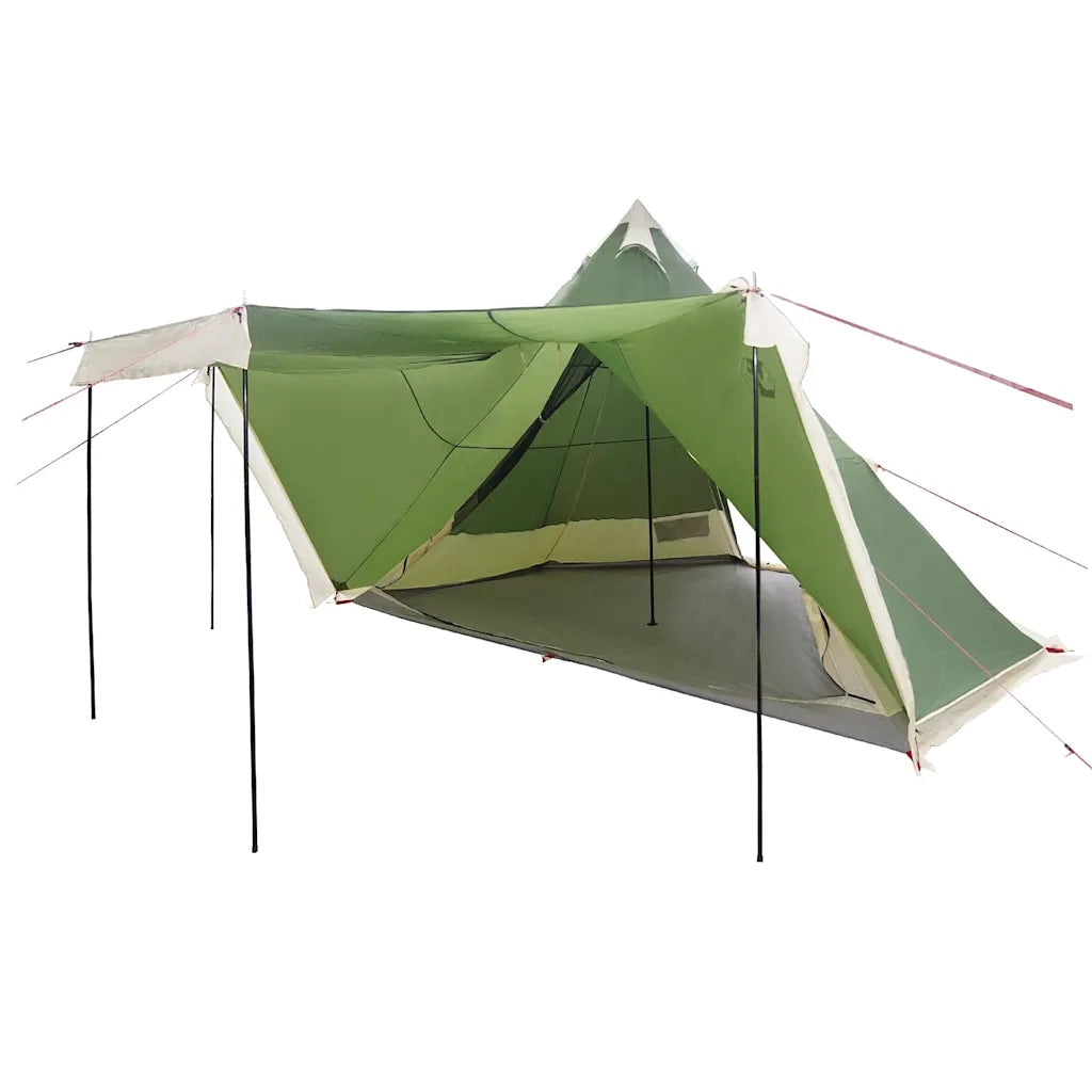 vidaXL Tenda Familiare Tipi per 8 Persone Verde Impermeabile