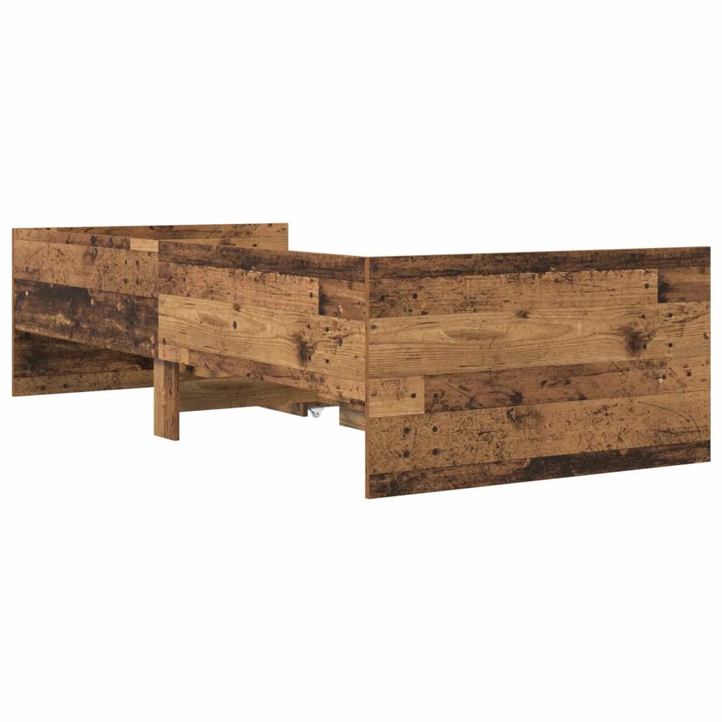 Struttura del letto con cassetto Legno antico Pino massello 3429616