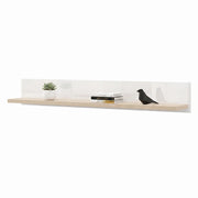 Livo, Mensola un Ripiano, 128x20x24h cm Bianco Lucido