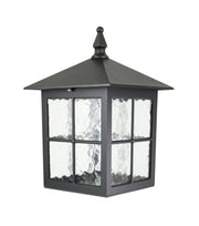 Testa lampada giardino WENECJA 1xE27 nera trasparente IP43