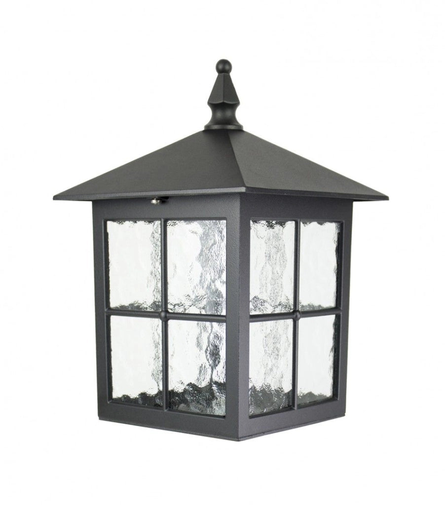 Testa lampada giardino WENECJA 1xE27 nera trasparente IP43