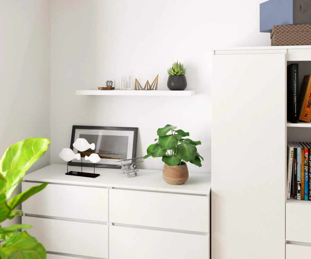 Mensola a muro AKORD PS4 Bianca 80 cm 80x20x3,2 cm