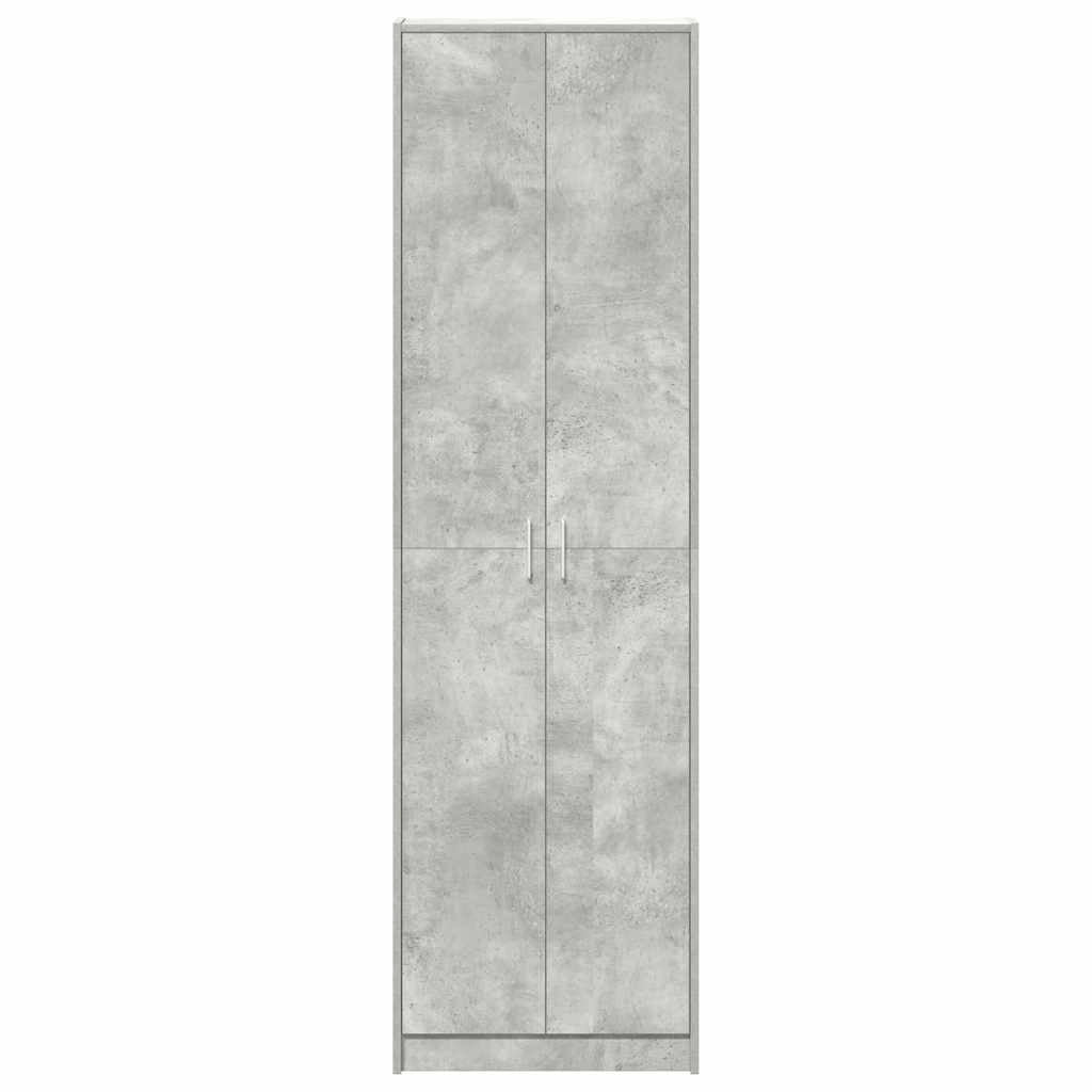Mobiletto moderno con pratico spazio di archiviazione 55 x 25 x 189 cm stile minimalista legno ingegnerizzato grigio cemento 02_0055918