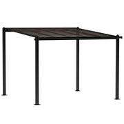 Pergola da giardino in alluminio 3x3m con tetto in policarbonato ¨C zephmum ¨C grigio