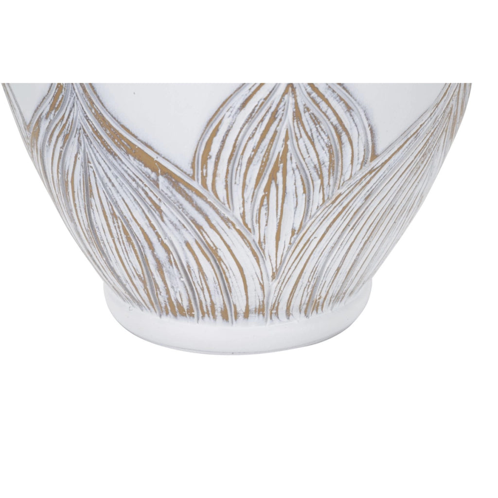 Lampada da Tavolo VKH166, Bianco, Poliresina, 38x38x67 cm