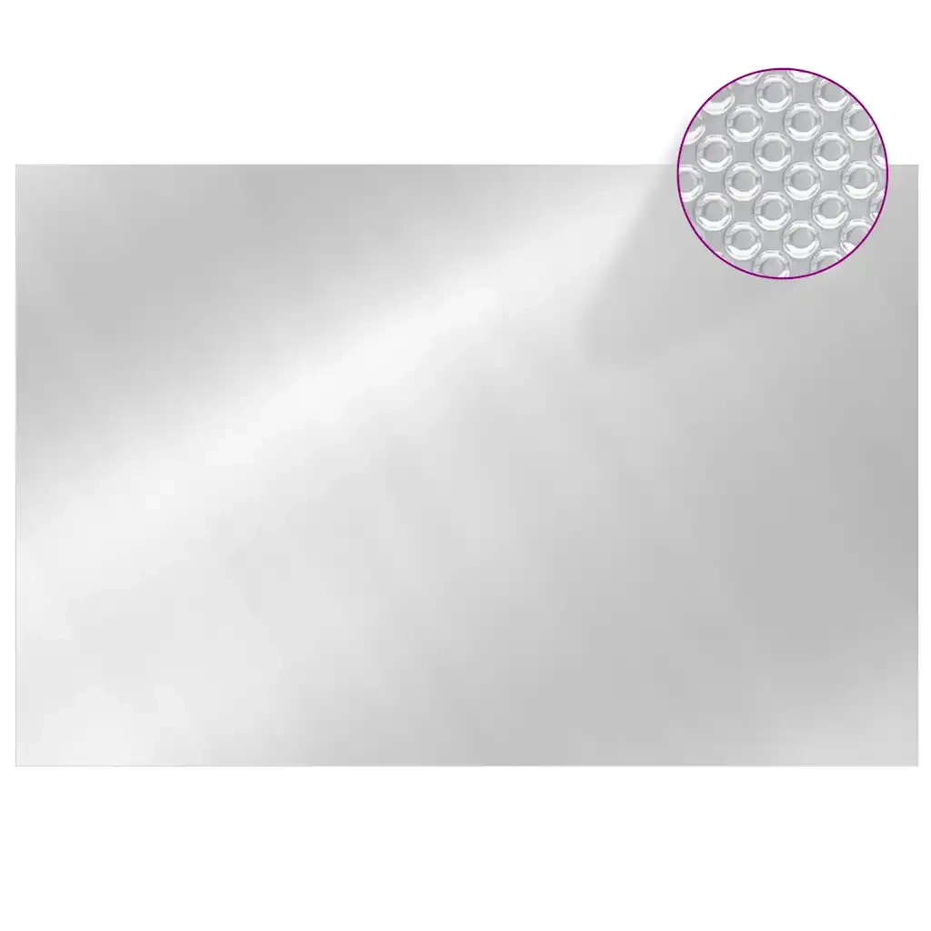 Copripiscina Rettangolare 600x400 cm in PE Argento 93102