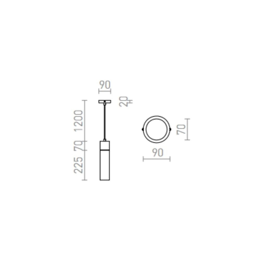 Lampadario Lampada EIGHT a sospensione vetro opalino/cromo 230V E27 28W