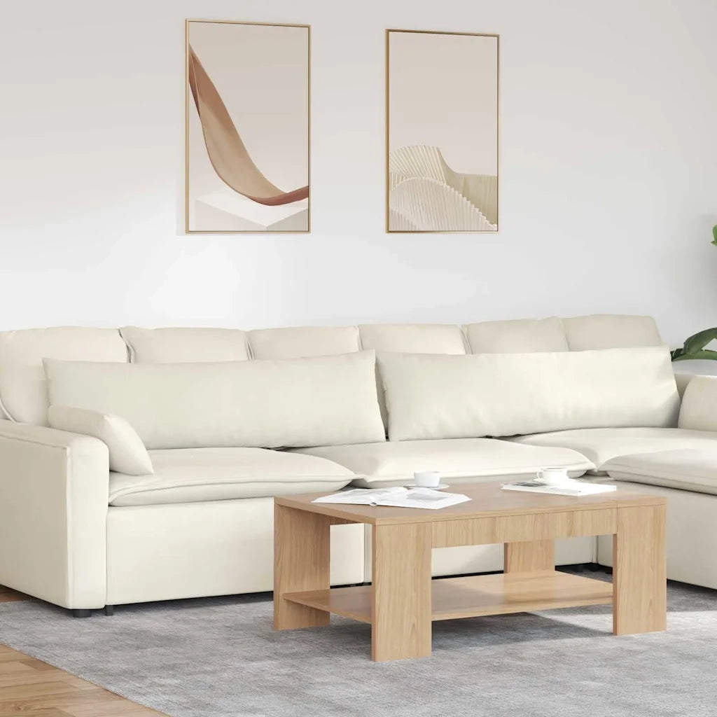 Cuscini da Divano 2 pz | Cuscini per sedie Crema 145 x 40 cm Tessuto in Cords