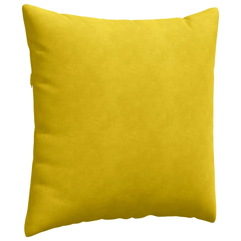 Cuscini da Divano 2 pz-Set di 2 Cuscini per Sofa Giallo 60 x 60 cm Tessuto in Cords