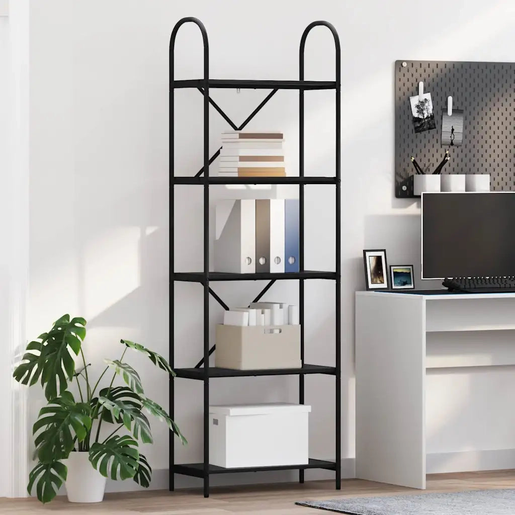 Libreria Rovere Nero 60 x 30 x 183 cm Legno multistrato