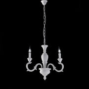 Lampadario Shabby Chic Fiorenza Legno Bianco 3 Luci E14