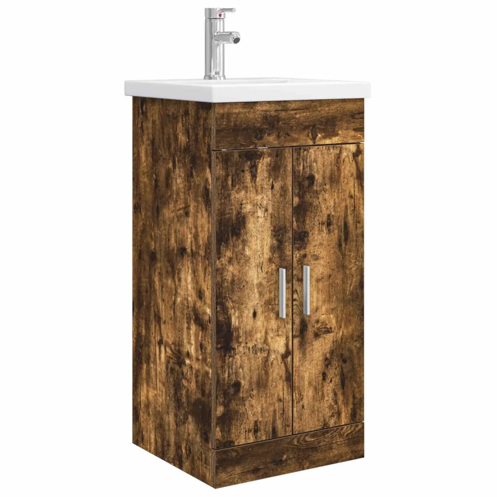 Mobile da bagno con lavabo Rovere Fumo 42 x 40 x 84,5 cm 890676