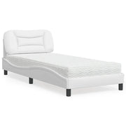 Letto con Materasso Hvar Bianco 90x190 cm in Similpelle 3208690