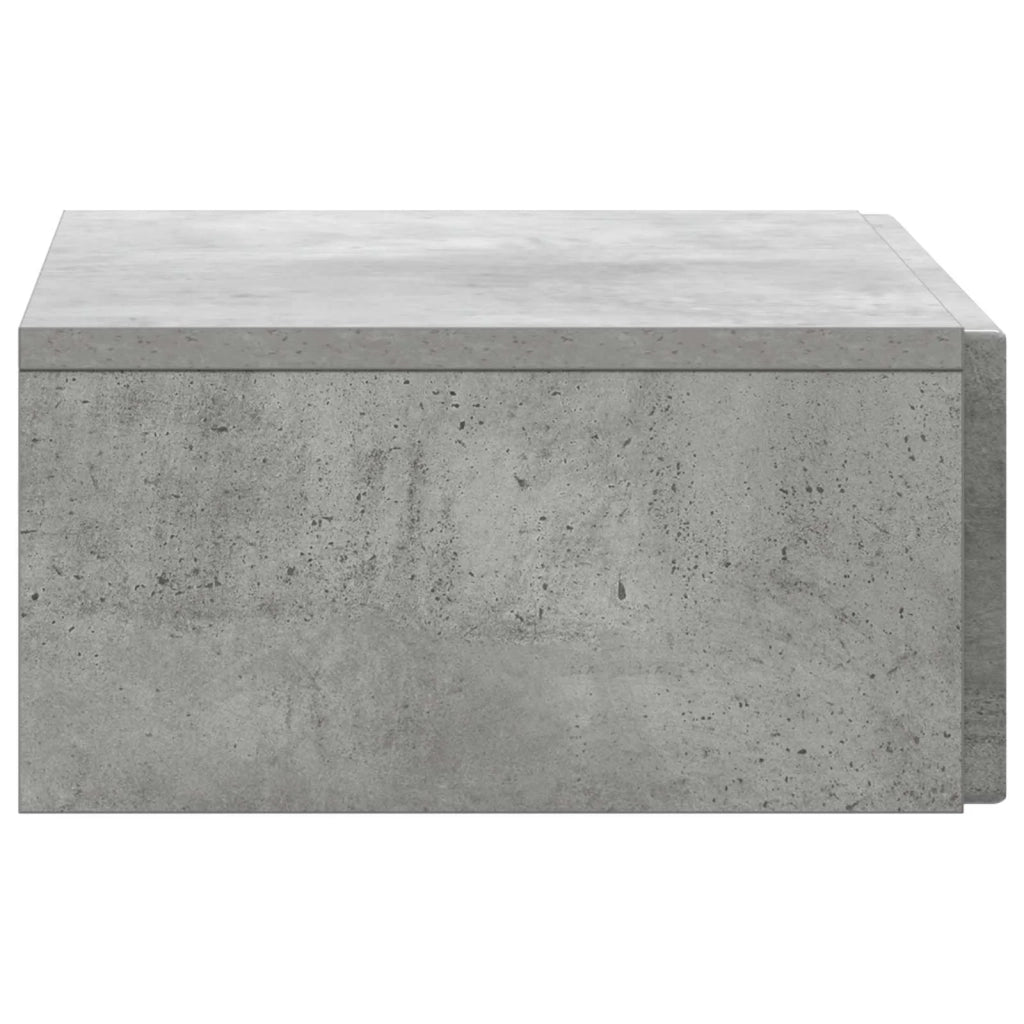 Tavolino da Parete Laterale Grigio Cemento 59 x 34,5 x 17 cm 898488
