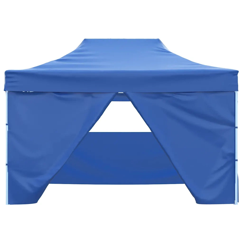 Gazebo | Pergolato Professionale Pieghevole con 4 Pareti 3x4 m Acciaio Blu