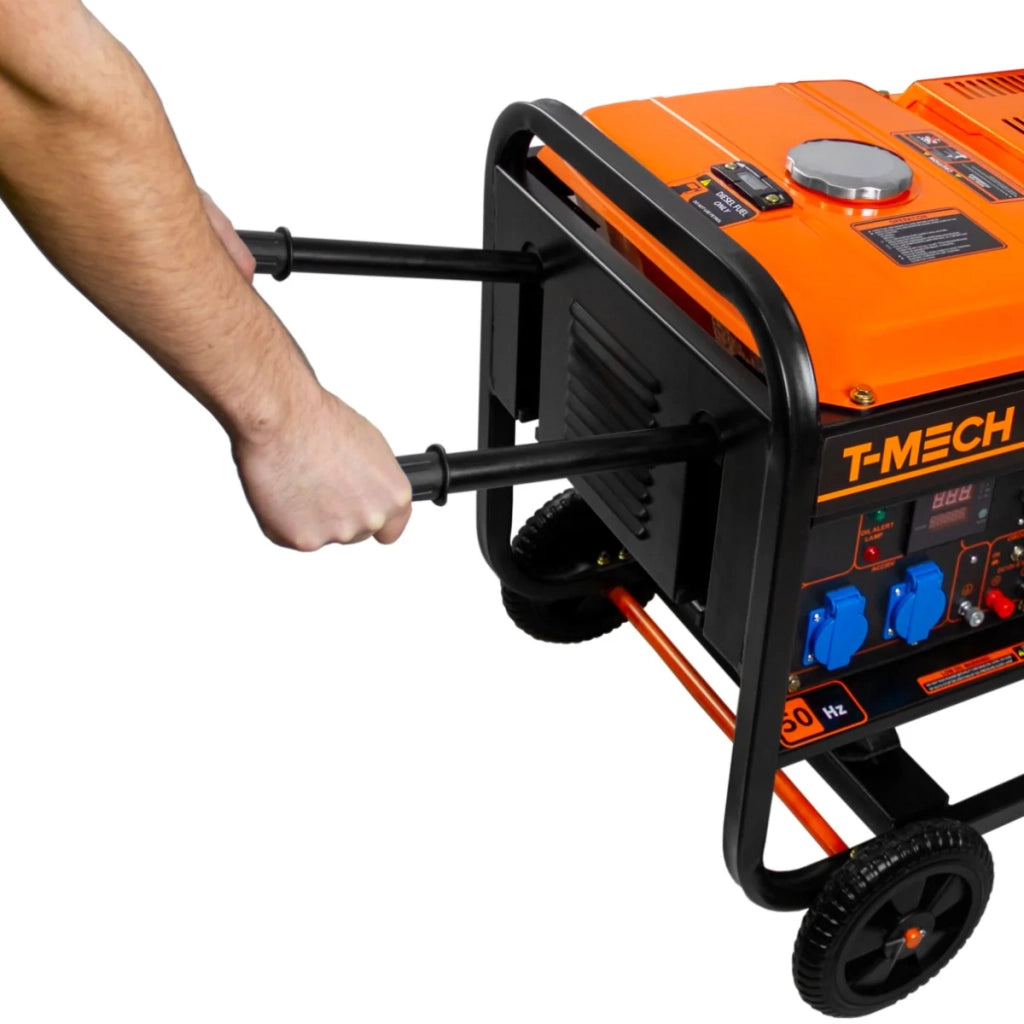 T-Mech Generatore Portatile 6CV Monofase 5in1 Display Digitale 12.5Lt Diesel 2KW