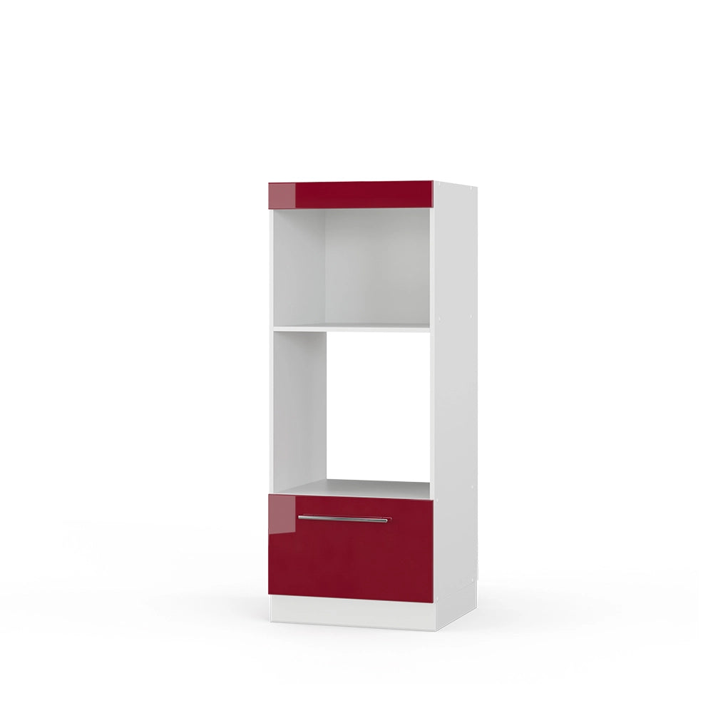 Vicco Set mobili bagno Rosso bordeaux lucido 60 cm aperto
