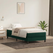 Letto a Molle senza Materasso-Struttura Letto Verde Scuro 200x220 cm Velluto