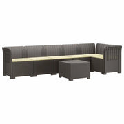 Divano da Giardino 6 Posti con Cuscini Aspetto Rattan PP 3444118