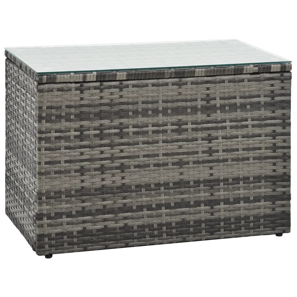 Set Divani da Giardino 5 pz con Cuscini in Polyrattan Grigio 47814