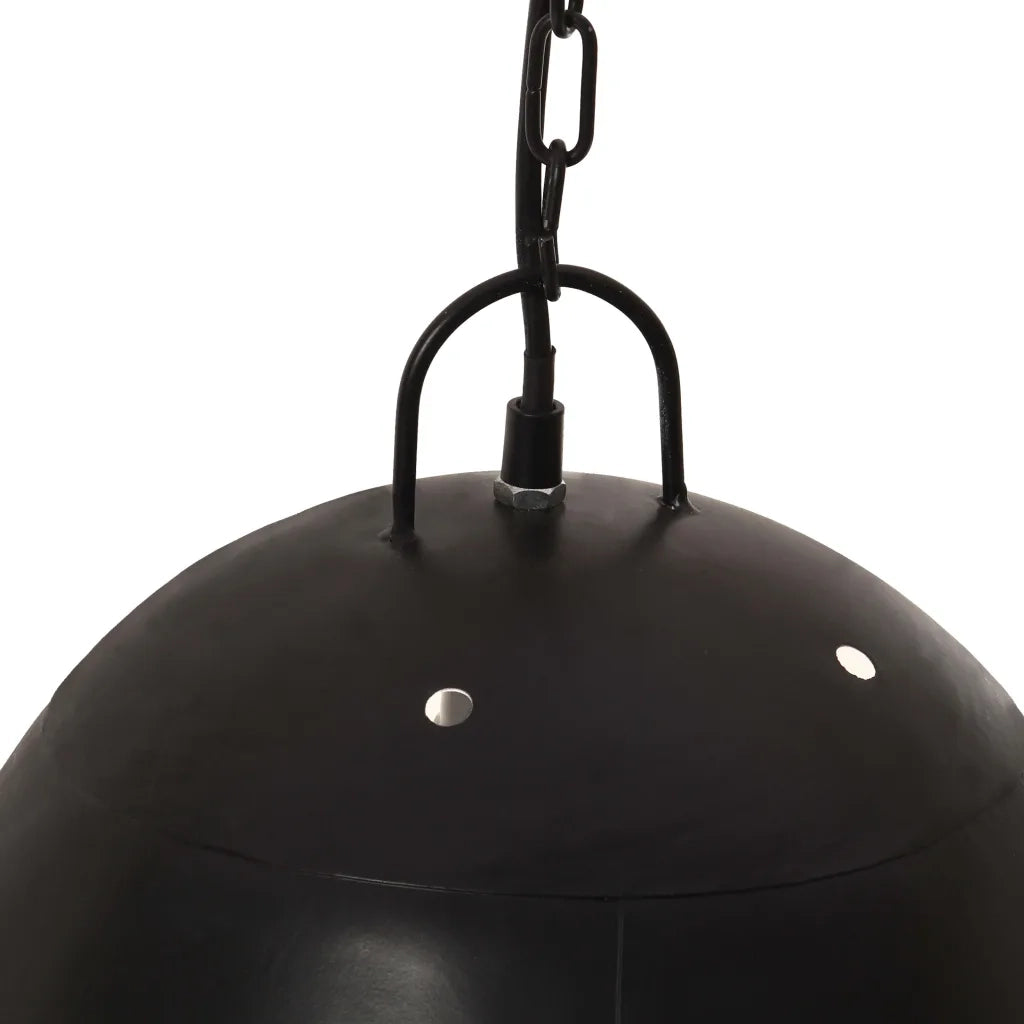 Lampada a Sospensione Industriale 25 W Nera Rotonda 42 cm E27 cod mxl 67443