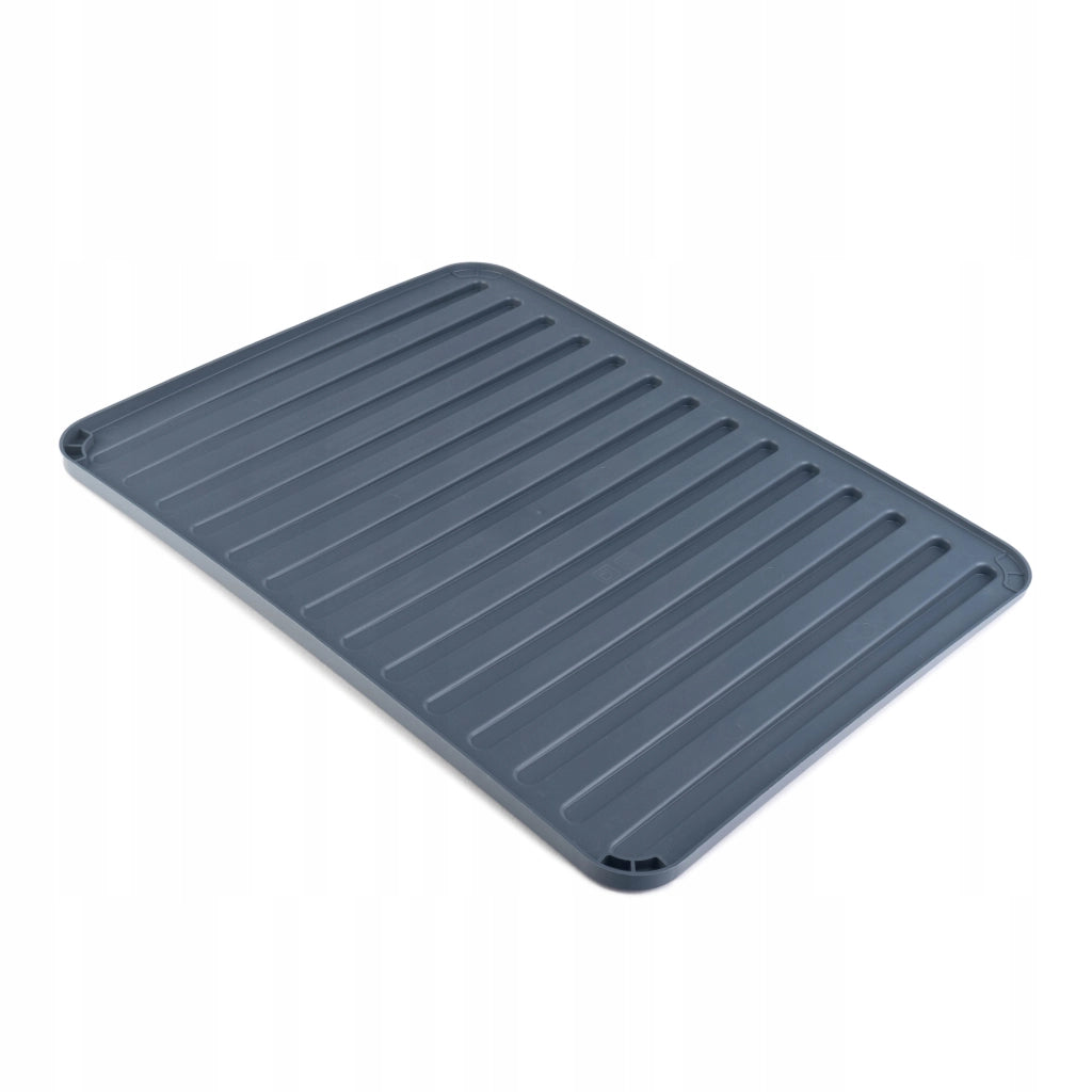Tappetino scolapiatti in silicone KADAX, colore grigio scuro.