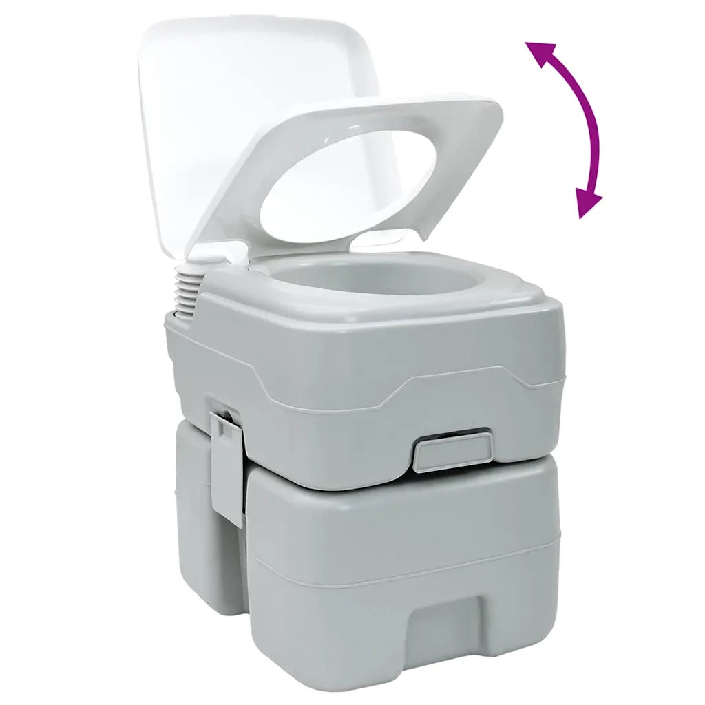 Toilette da Campeggio Grigio e Bianco 41,5 x 36,5 x 42 cm 42001427