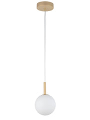 Lampada a sospensione oro sfera vetro bianco Gama G9 Sigma