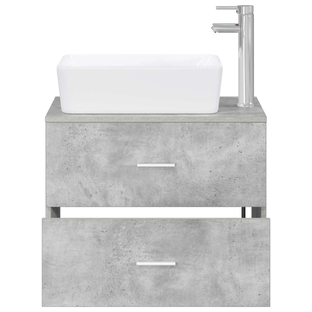 Set di mobili per il bagno Grigio Cemento Legno ingegnerizzato 3404393