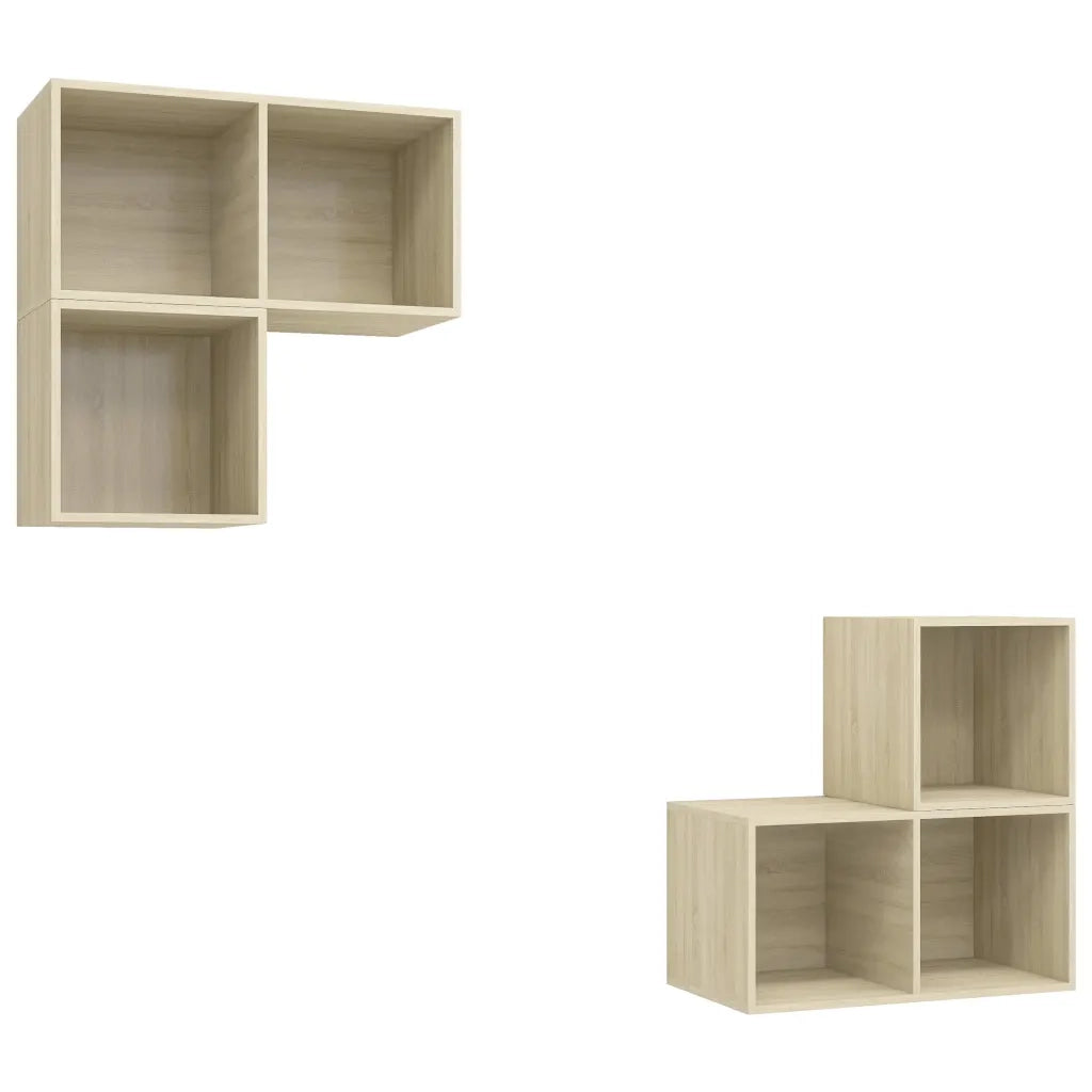 Set Porta TV 4 pz Rovere Sonoma in Truciolato 3079766