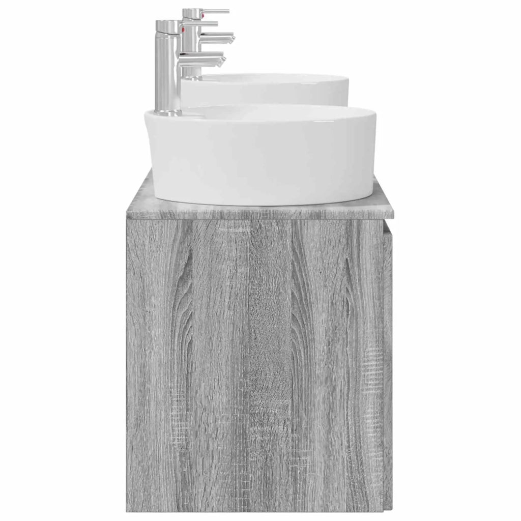 Set di Armadi da Bagno 3 pz Sonoma grigio 49,5 x 44,5 x 65 cm 3405673