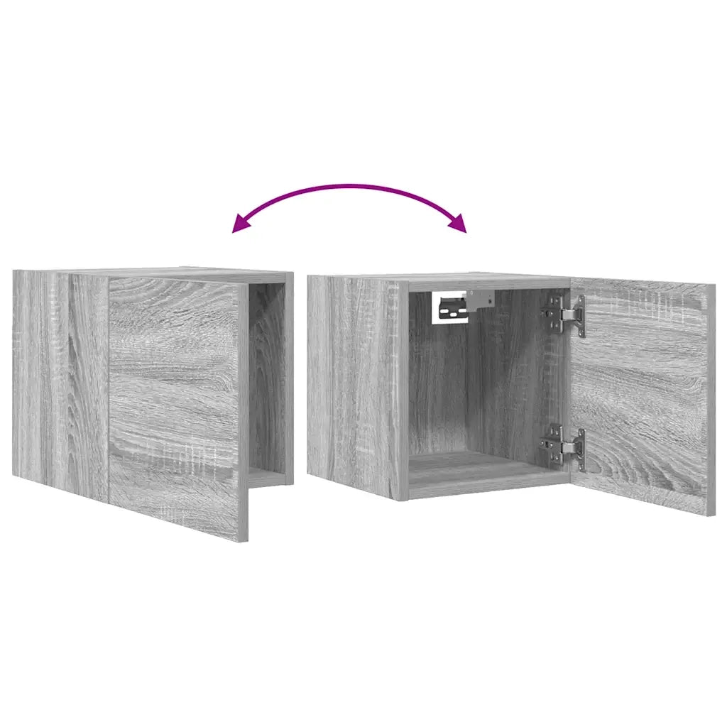 Armadietti TV Montati a Parete Grigio Sonoma 30,5x30x30 cm 815138