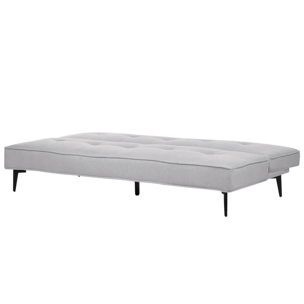 Divano letto in tessuto grigio chiaro Soggiorno moderno trasformabile a 3 posti senza braccioli Design minimalista