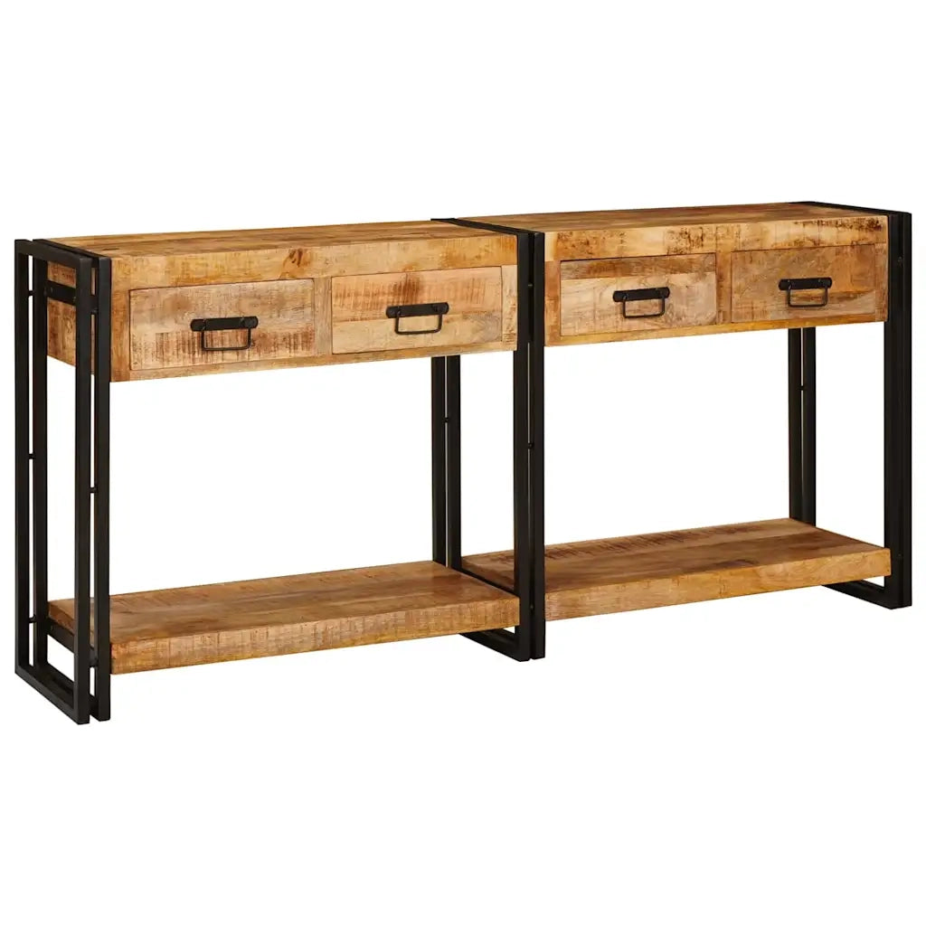 Tavoli consolle 2 pcs Marrone Legno di mango massello 3324223