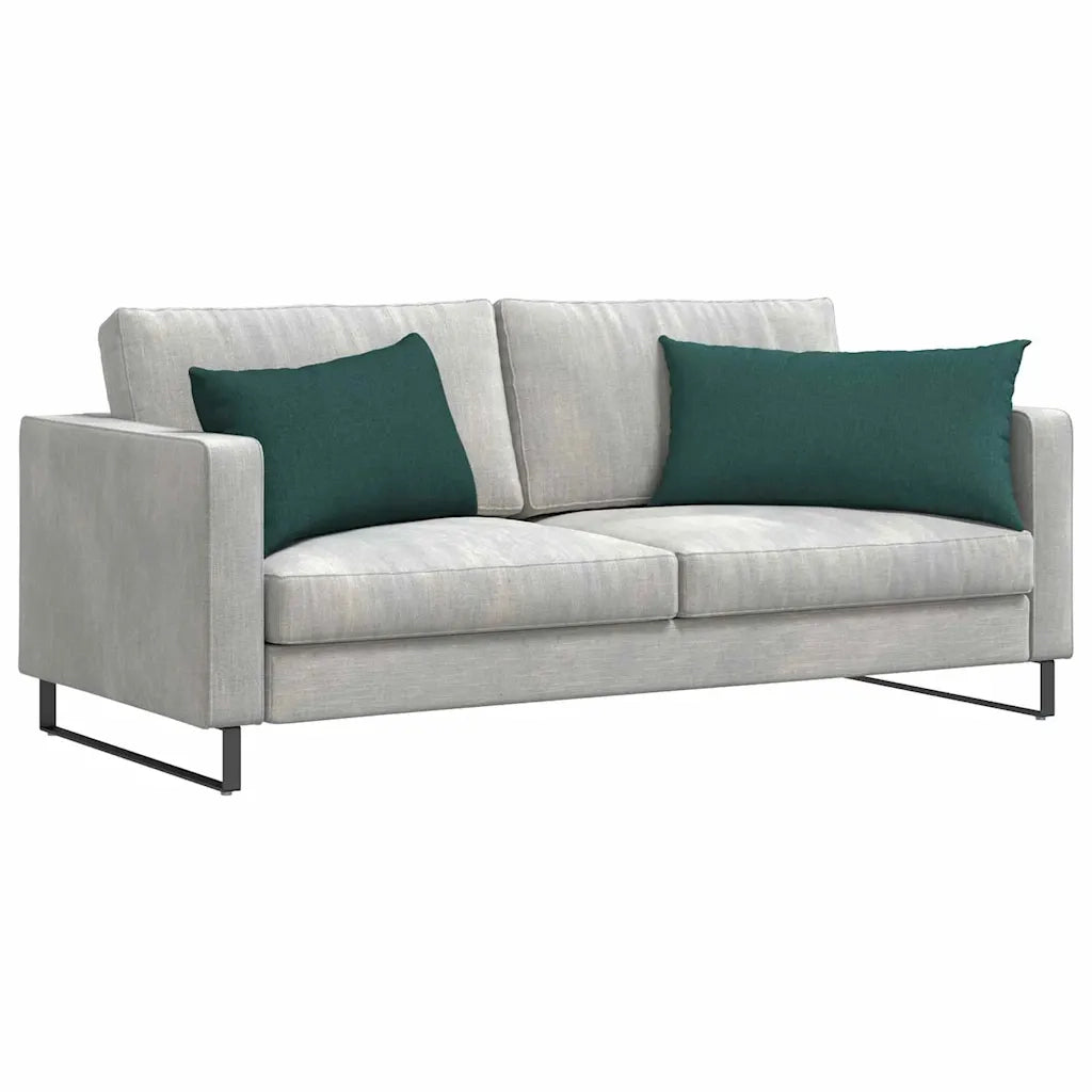 Cuscini da Divano 2 pz-Set di 2 Cuscini per Sofa Verde Scuro 80 x 40 cm Tessuto