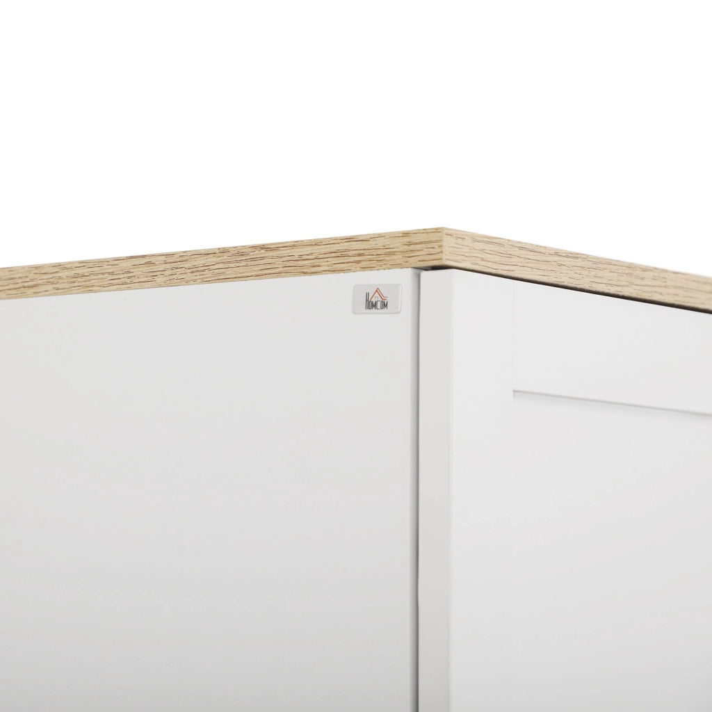 Mobile Dispensa da Cucina 60x30x170,5 cm a 4 Ante in Legno Bianco