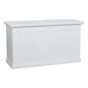 Cassapanca in legno Shabby chic mod Carla colore bianco opaco