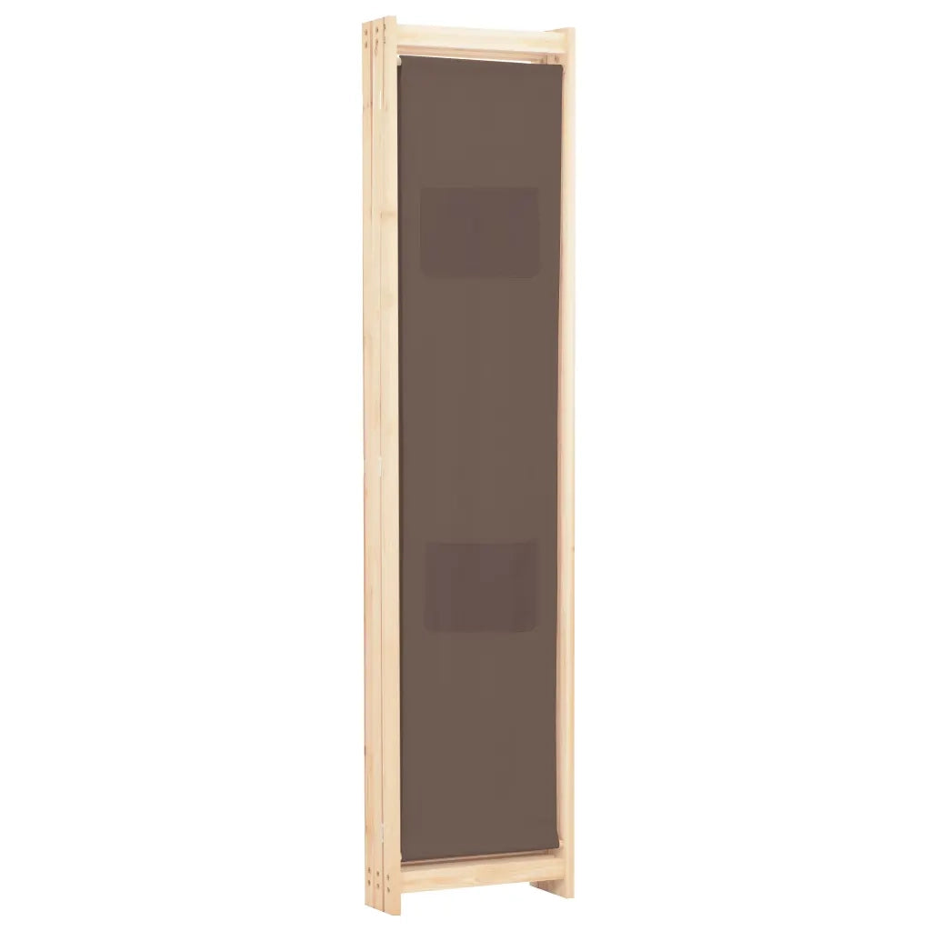 Divisorio a 3 Pannelli Marrone 120x170x4 cm in Tessuto 248179