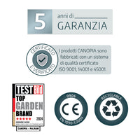 Canopia Bella Doppio Strato Serra Da Giardino in Policarbonato 964X244X219 cm Argento